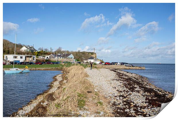 The spit at Red Wharfe bay Print by Mike Hughes