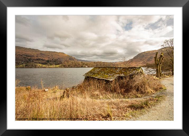 Old boat House on Grassmere Framed Mounted Print by Mike Hughes