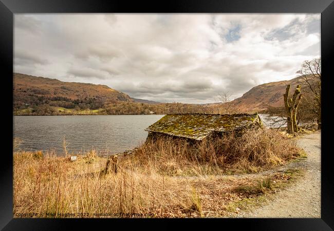 Old boat House on Grassmere Framed Print by Mike Hughes