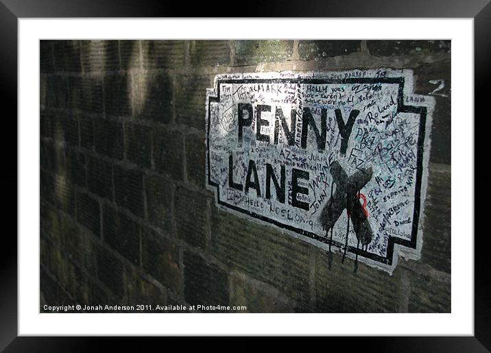 Penny Lane Ponderances Framed Mounted Print by Jonah Anderson Photography