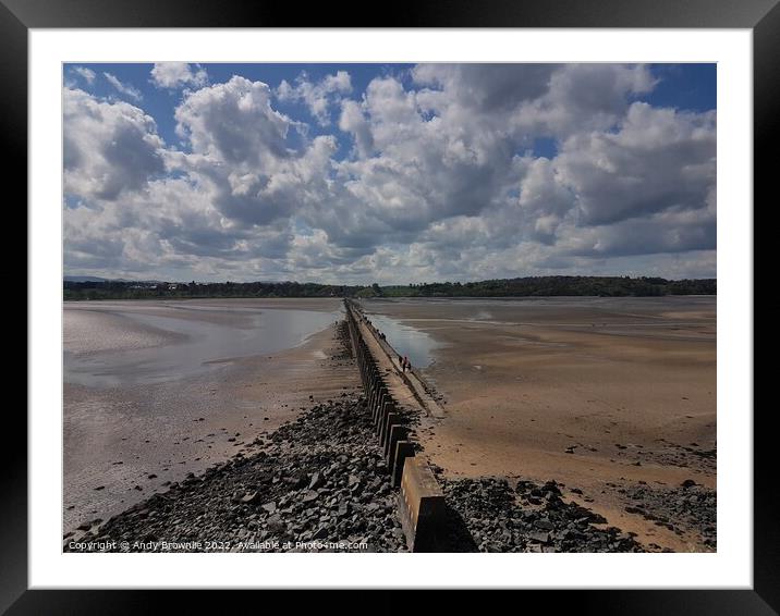 A view from Cramond Island Framed Mounted Print by Andy Brownlie