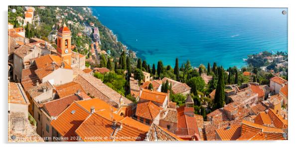 Roquebrune, Côte D'Azur, France Acrylic by Justin Foulkes