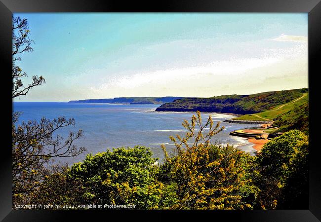 Coastline, Scarborough, Yorkshire. Framed Print by john hill