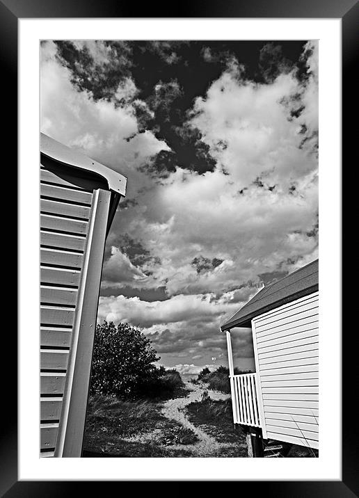 Pathway to the Beach Old Hunstanton Mono Framed Mounted Print by Paul Macro