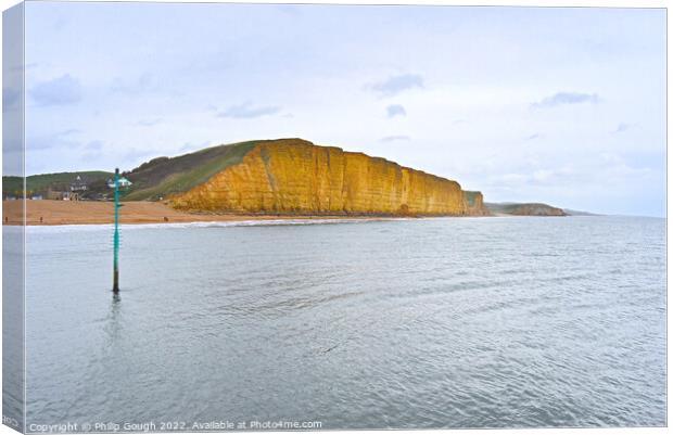 East Cliff at West Bay Canvas Print by Philip Gough