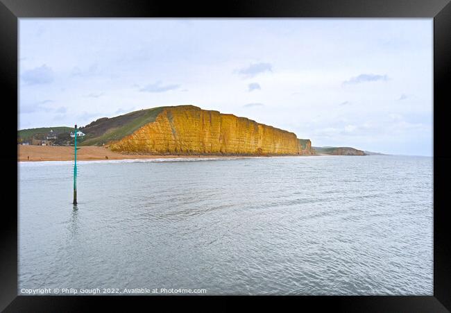 East Cliff at West Bay Framed Print by Philip Gough