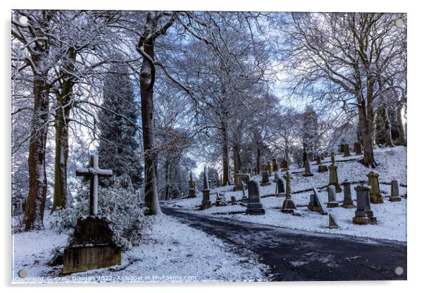 Balgay Cemetery Dundee Acrylic by Craig Doogan