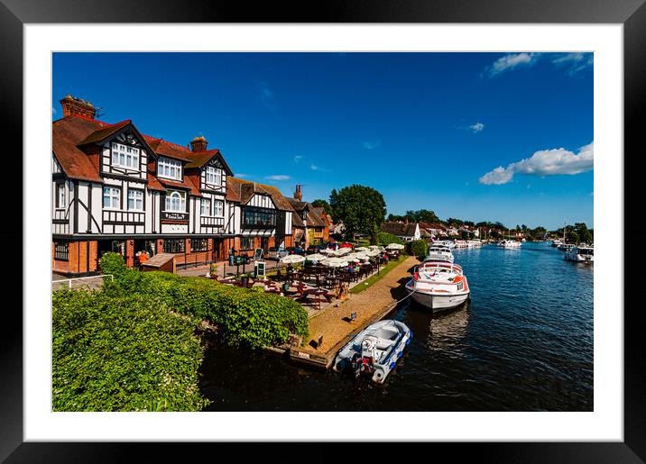 The Swan Inn at Horning Framed Mounted Print by Gerry Walden LRPS