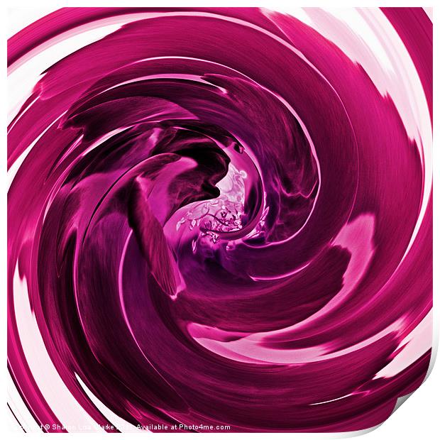 Raspberry swirl Print by Sharon Lisa Clarke