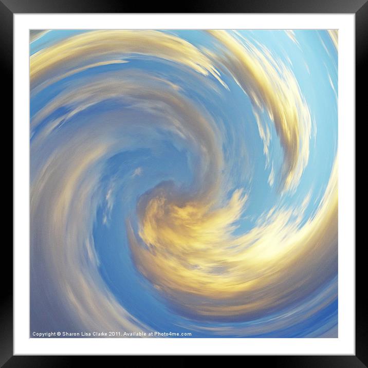 Swirling clouds Framed Mounted Print by Sharon Lisa Clarke