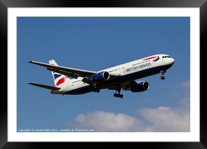 British Airways Boeing 767-336  Framed Mounted Print by David Pyatt
