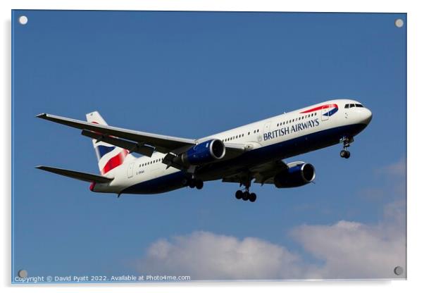 British Airways Boeing 767-336  Acrylic by David Pyatt