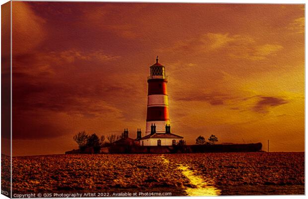 Majestic Happisburgh Lighthouse Canvas Print by GJS Photography Artist