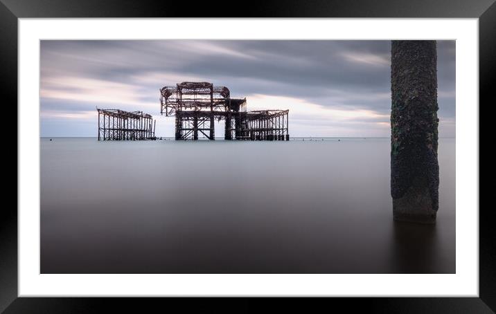 Brighton West Pier Framed Mounted Print by Mark Jones