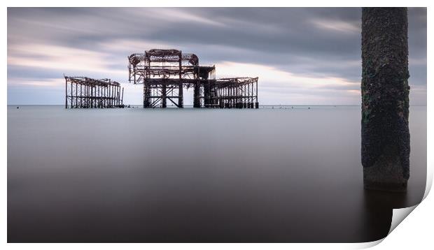 Brighton West Pier Print by Mark Jones