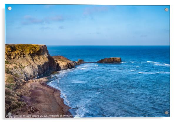 North Yorkshire Coastline Acrylic by Travel and Pixels 