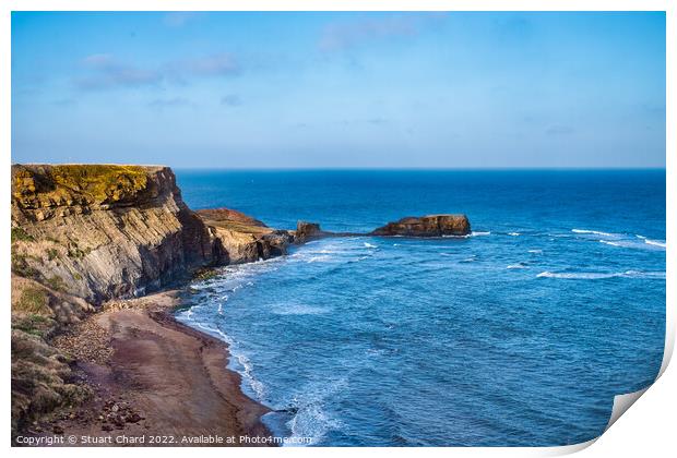 North Yorkshire Coastline Print by Travel and Pixels 