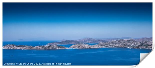 Mediterranean Coastline Print by Travel and Pixels 