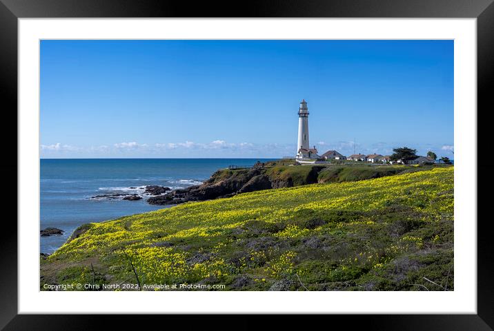 Lighthouse California, USA. Framed Mounted Print by Chris North