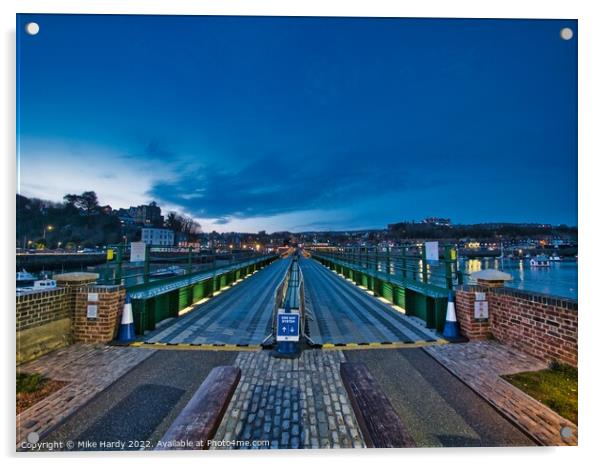 Folkestone swing bridge Acrylic by Mike Hardy