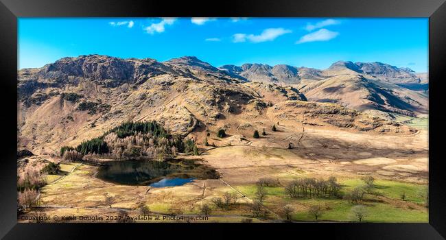 Blea Tarn and the Langdale Fells, Lake District Framed Print by Keith Douglas