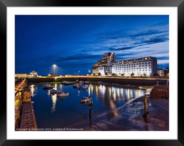 Harbour side hotel Folkestone Framed Mounted Print by Mike Hardy