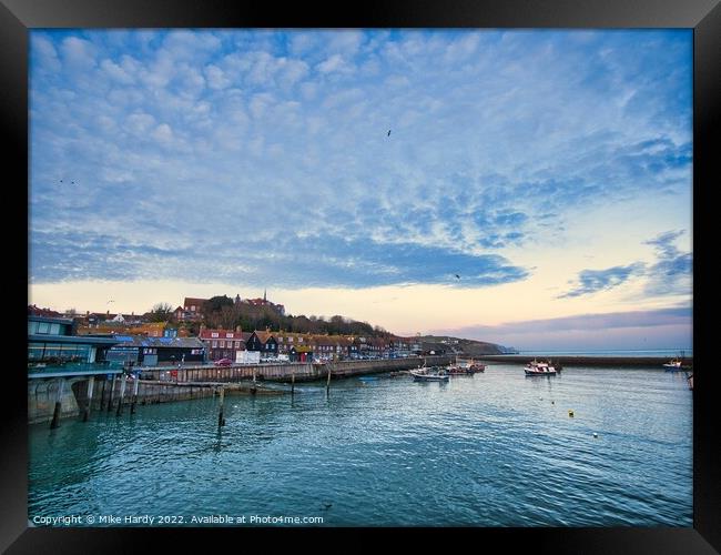 Folkestone Harbour & Fish Market Framed Print by Mike Hardy