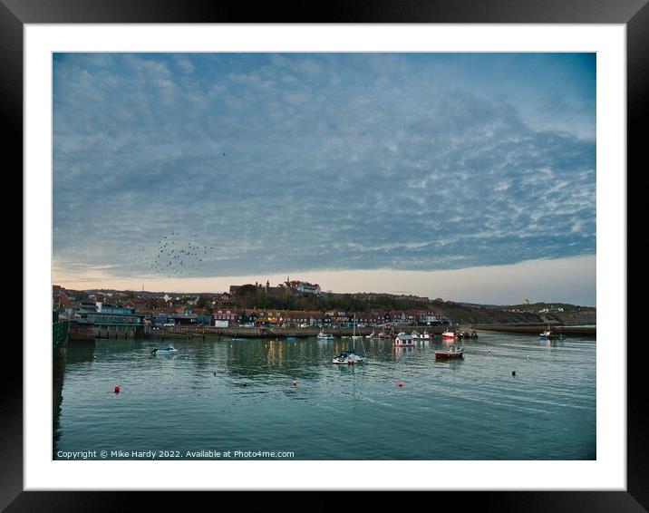 Folkestone Harbour, Seafront and bridge Framed Mounted Print by Mike Hardy