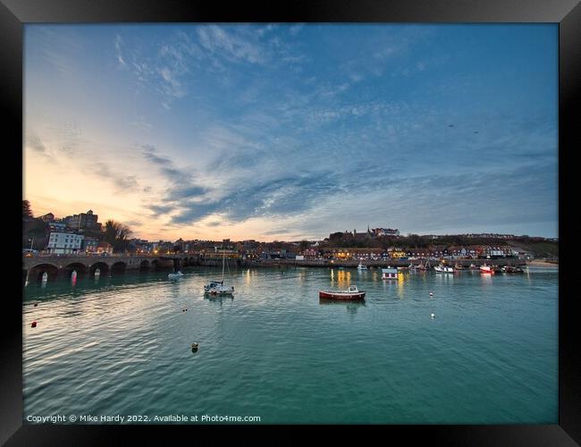 Folkestone Harbour Viaduct and DSeafront Framed Print by Mike Hardy