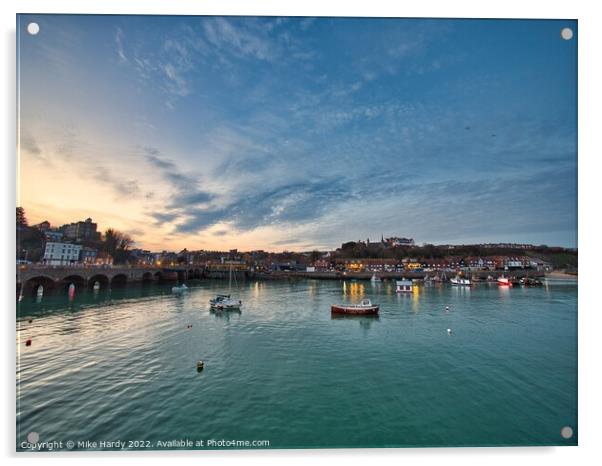 Folkestone Harbour Viaduct and DSeafront Acrylic by Mike Hardy