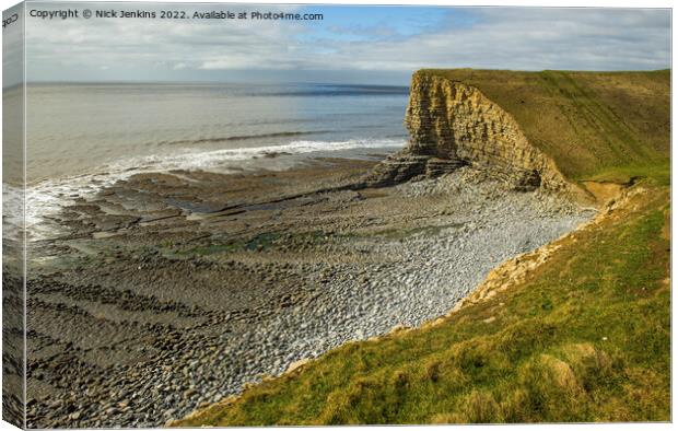 Nash Point or Marcross Beach South Wales Canvas Print by Nick Jenkins
