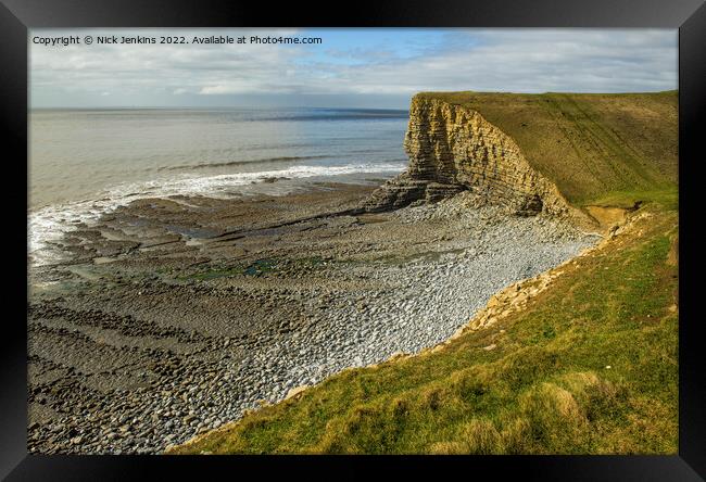 Nash Point or Marcross Beach South Wales Framed Print by Nick Jenkins