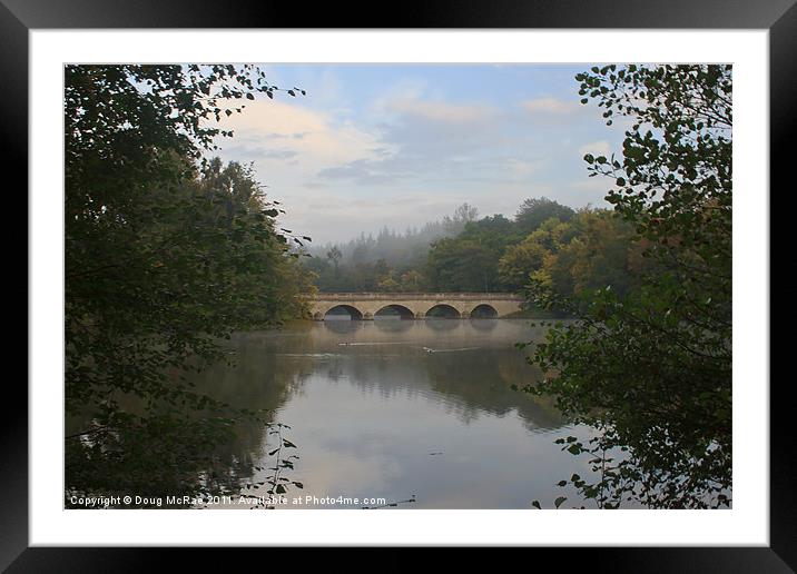 Bridge over the lake Framed Mounted Print by Doug McRae