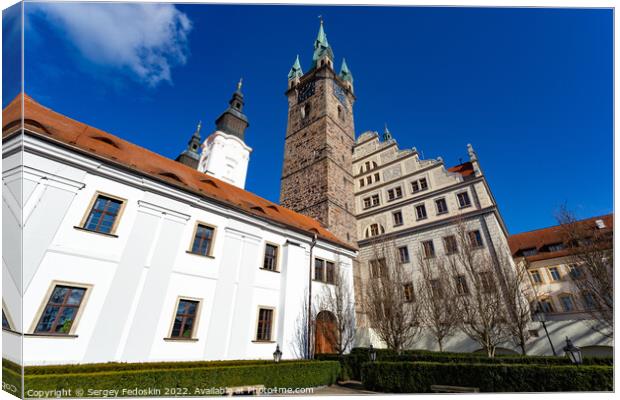 Black Tower and Church of Virgin Mary's Immaculate Conception in Klatovy, Czechia Canvas Print by Sergey Fedoskin