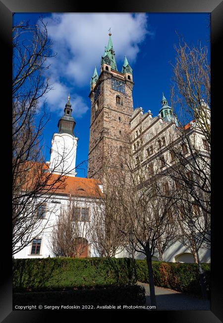 Black Tower and Church of Virgin Mary's Immaculate Conception in Klatovy, Czechia Framed Print by Sergey Fedoskin