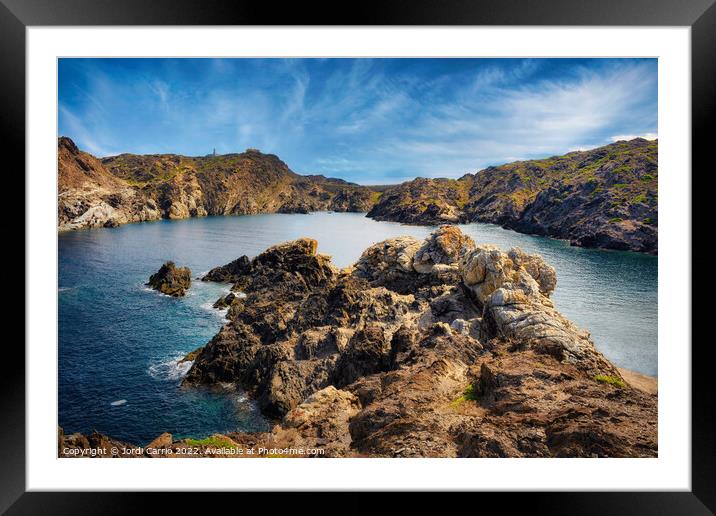 Cap of Creus Natural Park - Culip Bay - 1- Orton glow Edition Framed Mounted Print by Jordi Carrio