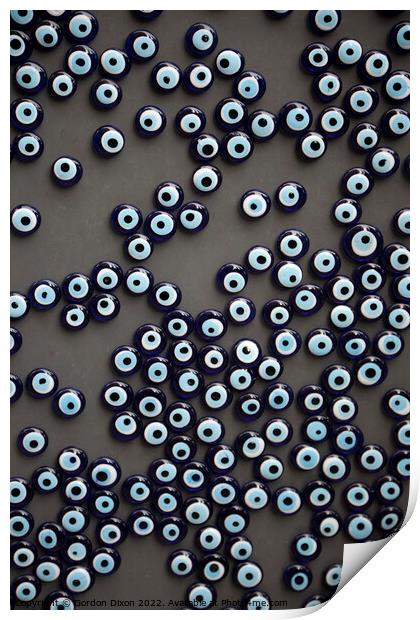 Magnetic 'Evil Eye' talismans - Istanbul Print by Gordon Dixon