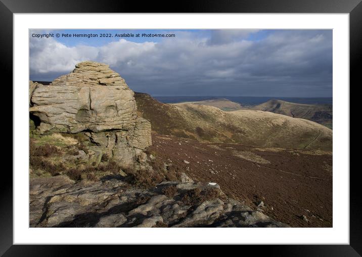 Looking down into Edale Framed Mounted Print by Pete Hemington