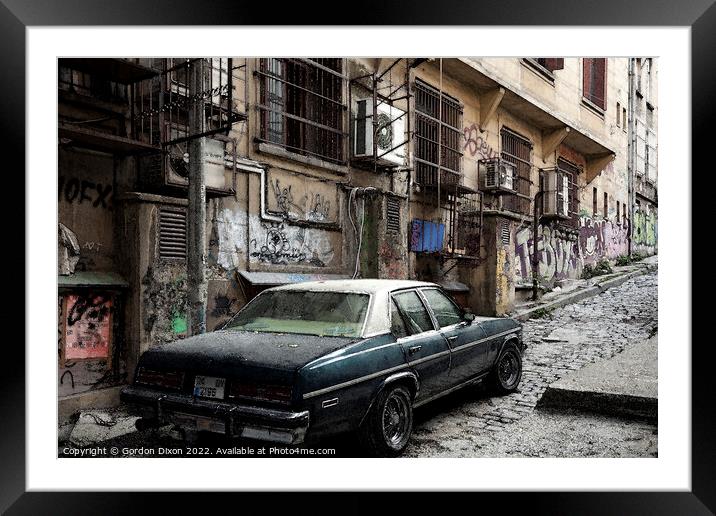 Dusty Pontiac Ventura - Istanbul (Watercolour process) Framed Mounted Print by Gordon Dixon