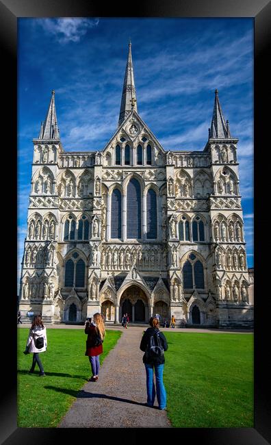 Salisbury Cathedral Framed Print by Joyce Storey