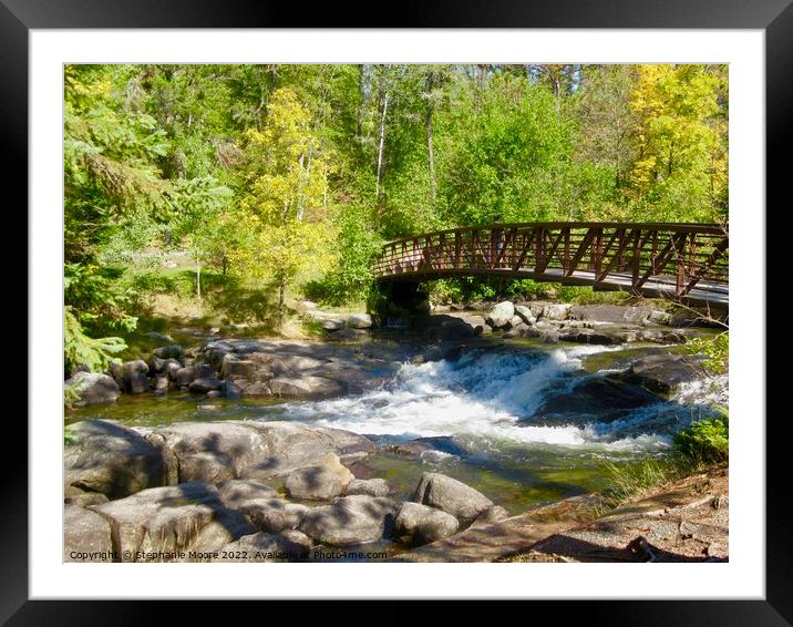 Bridge over the rapids Framed Mounted Print by Stephanie Moore