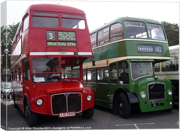 Double Double Deckers Canvas Print by Mike Streeter