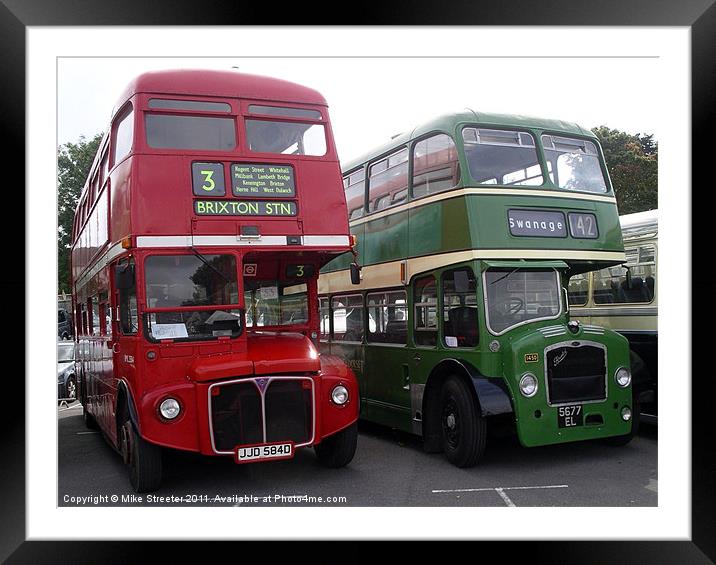 Double Double Deckers Framed Mounted Print by Mike Streeter