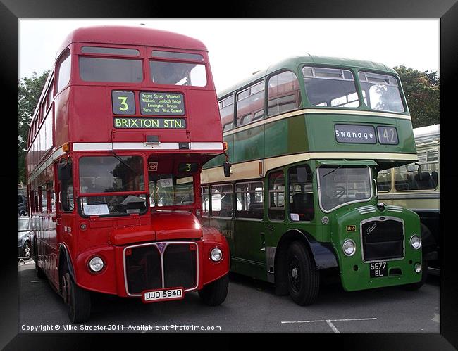 Double Double Deckers Framed Print by Mike Streeter