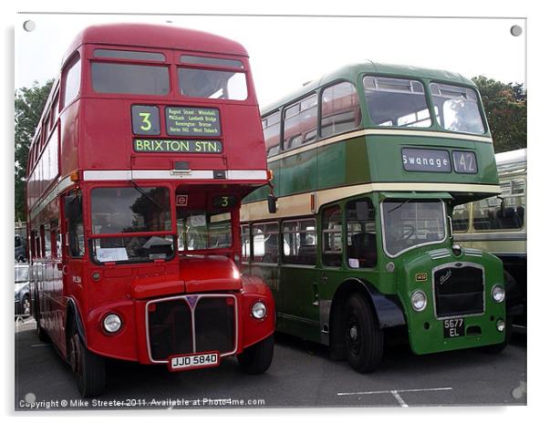 Double Double Deckers Acrylic by Mike Streeter