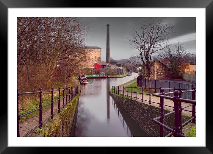 Slaithwaite Canal View, Huddersfield  Framed Mounted Print by Alison Chambers