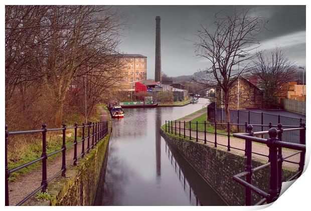 Slaithwaite Canal View, Huddersfield  Print by Alison Chambers