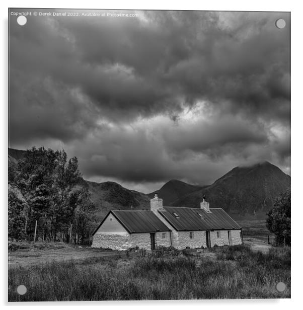 Black Rock Cottage, Glencoe, Scotland Acrylic by Derek Daniel