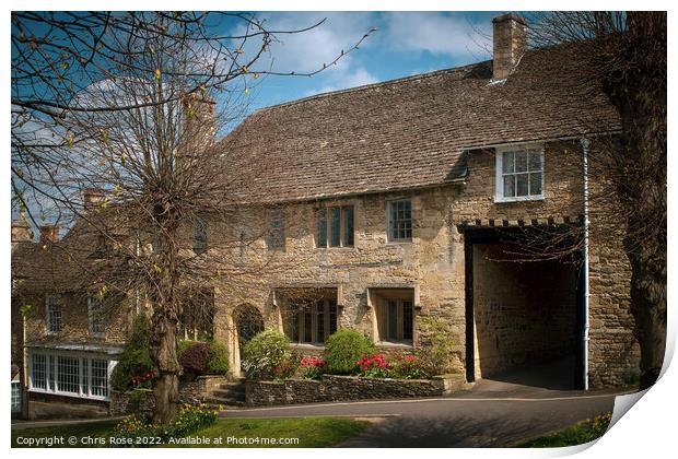 Typical Cotswolds architecture in Burford Print by Chris Rose