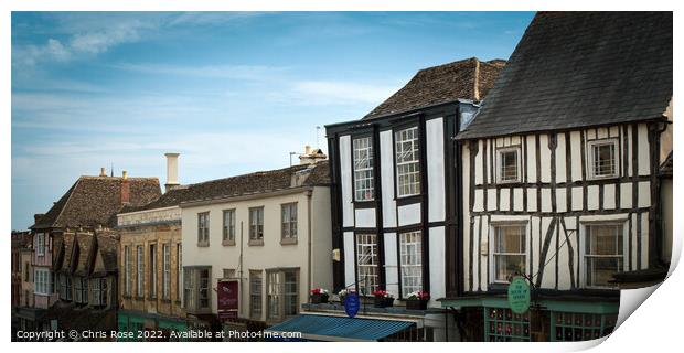 Cotswolds architectural diversity in Burford Print by Chris Rose